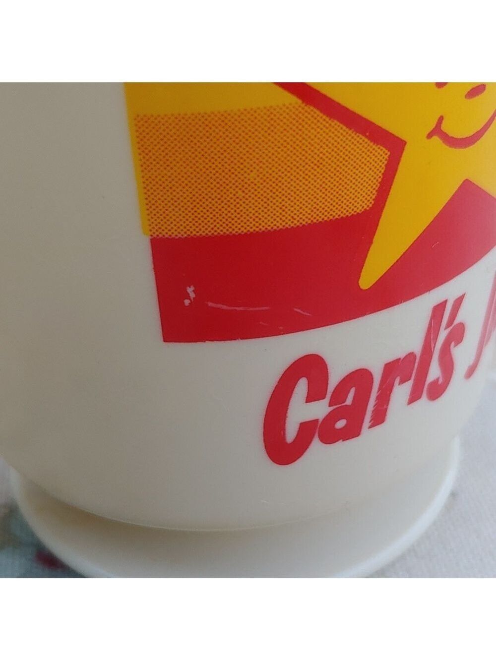 Carl's Jr Vintage Collectible Plastic Drinking Cup with Yellow Superstar Design - Picture 14 of 15